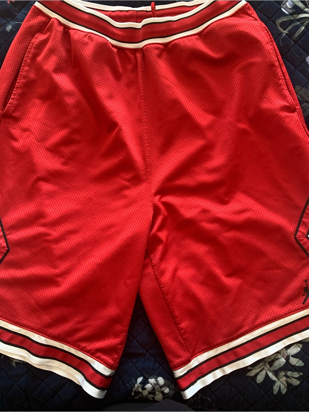 Vintage Jordan Y2K Diamond Wings Basketball Shorts Red/White Mens XXL Flawless